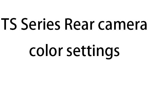 TS Series Rear camera color settings