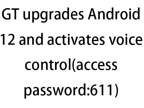 GT upgrades Android 12 and activates voice control(access pa