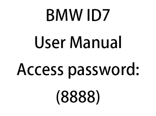 BMW ID7 User Manual