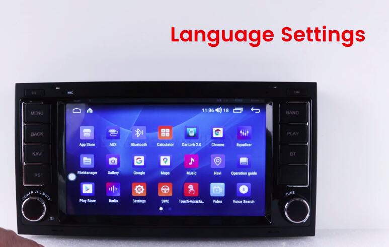 6.Language settings-M700S Small screen machine