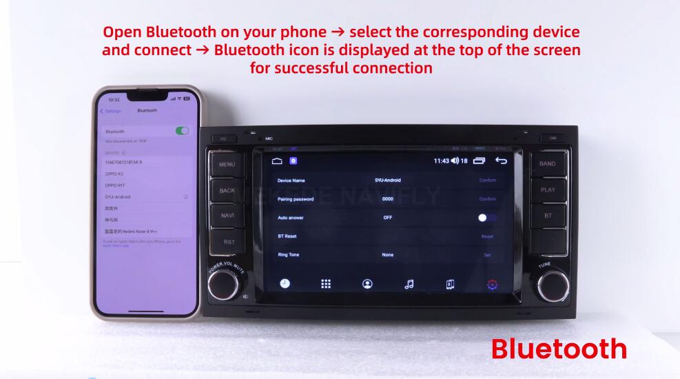 10.Bluetooth+Carplay-M700S Small screen machine